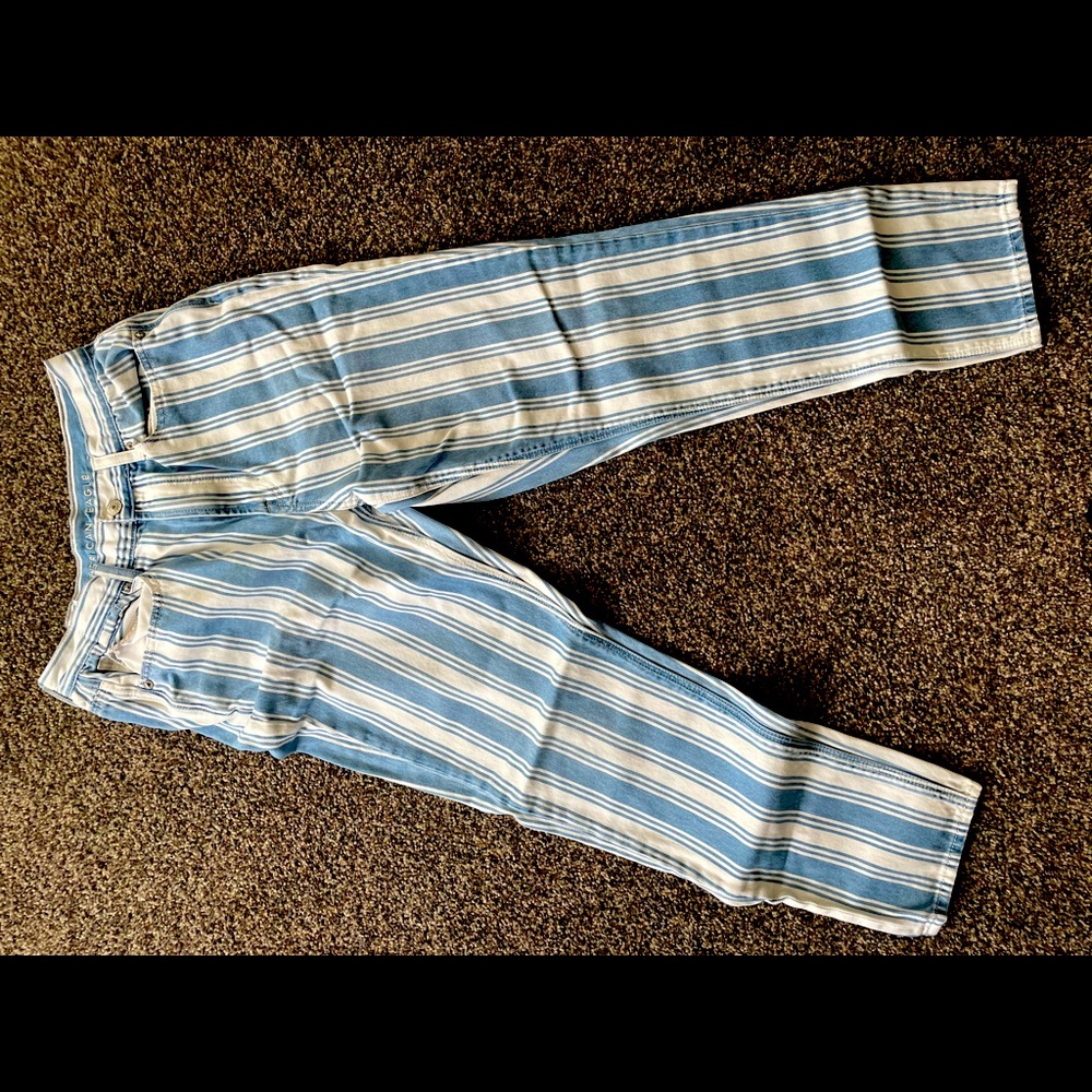 American eagle striped jeans